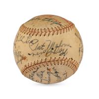 A 1934 Chicago Cubs Team Signed Autograph Baseball Featuring Kiki Cuyler and Gabby Hartnett (Beckett Authentication Services)