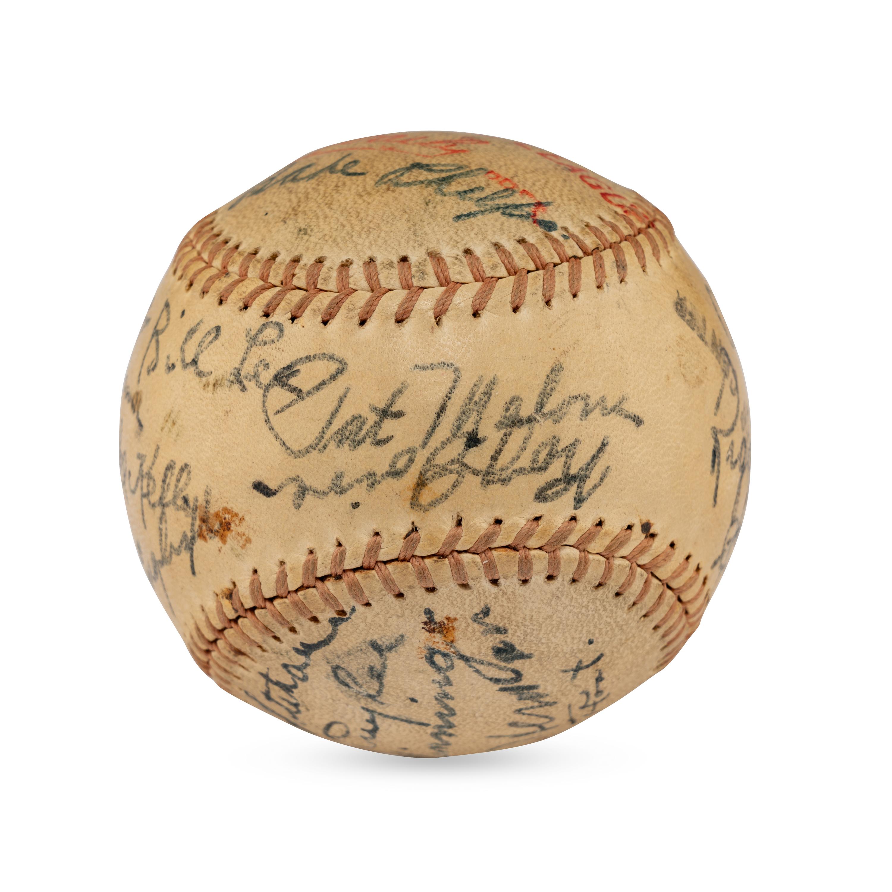A 1934 Chicago Cubs Team Signed Autograph Baseball Featuring Kiki Cuyler and Gabby Hartnett (Beckett Authentication Services)