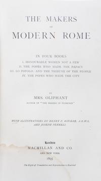 (FORE EDGE PAINTING) OLIPHANT, MRS. The Makers of Modern Rome. London, 1895. Fore edge painting by Winifred Arthur of Eternal City