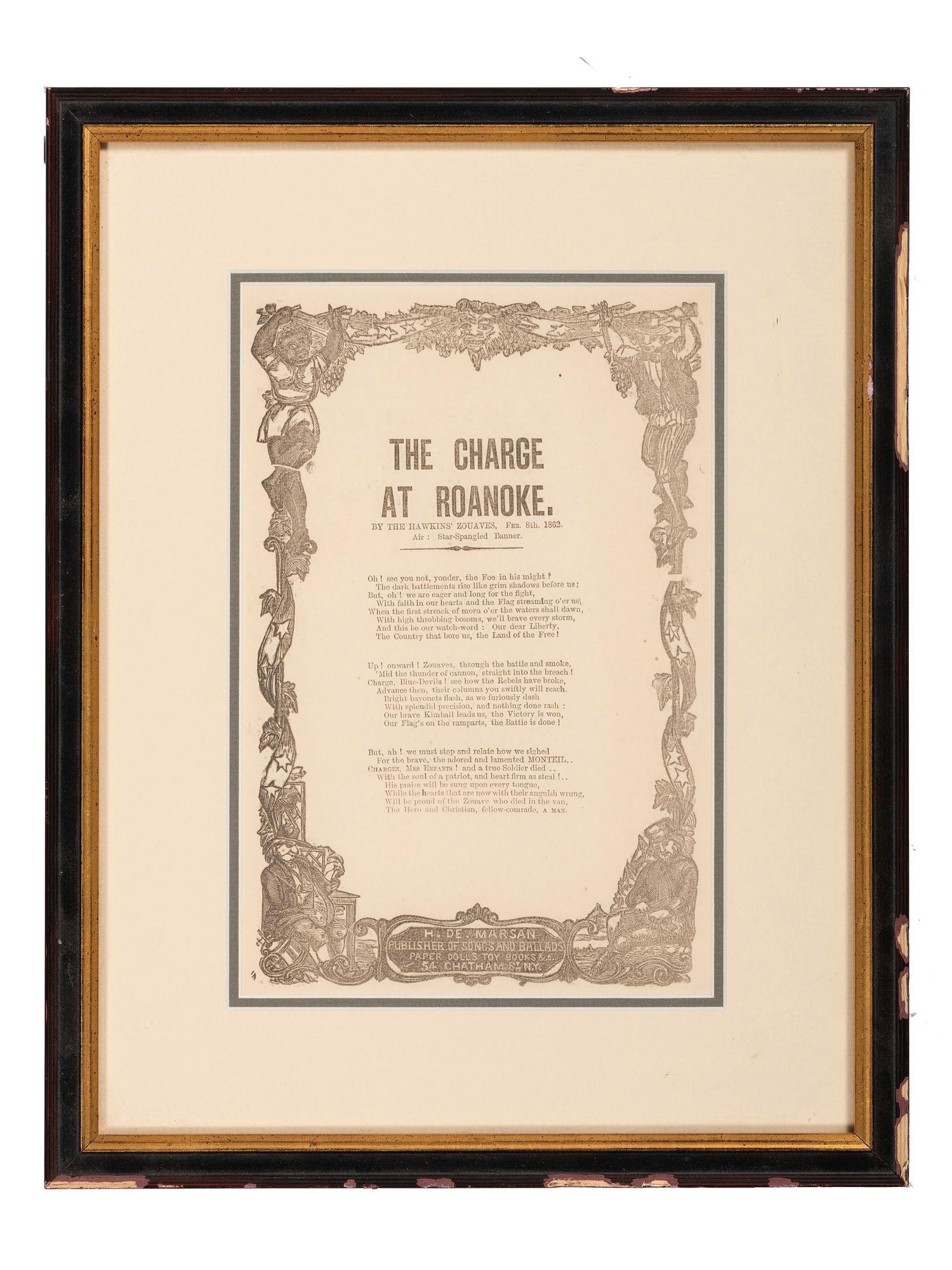 [HAWKINS' ZOUAVES]. An archive of prints, newspapers, and ephemera related to Burnside's North Carolina Expedition and the Battle of Roanoke Island, 1862, comprising: