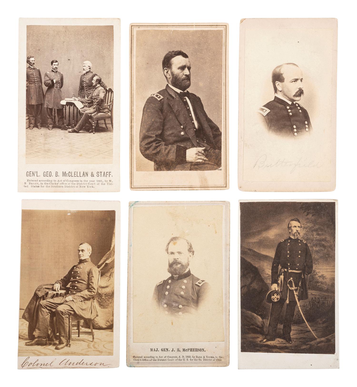 [CIVIL WAR]. A group of 12 CDVs including Union Generals, comprising: