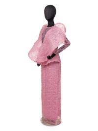 Pierre Cardin Haute Couture Wired Collar Lace Dress, 1987