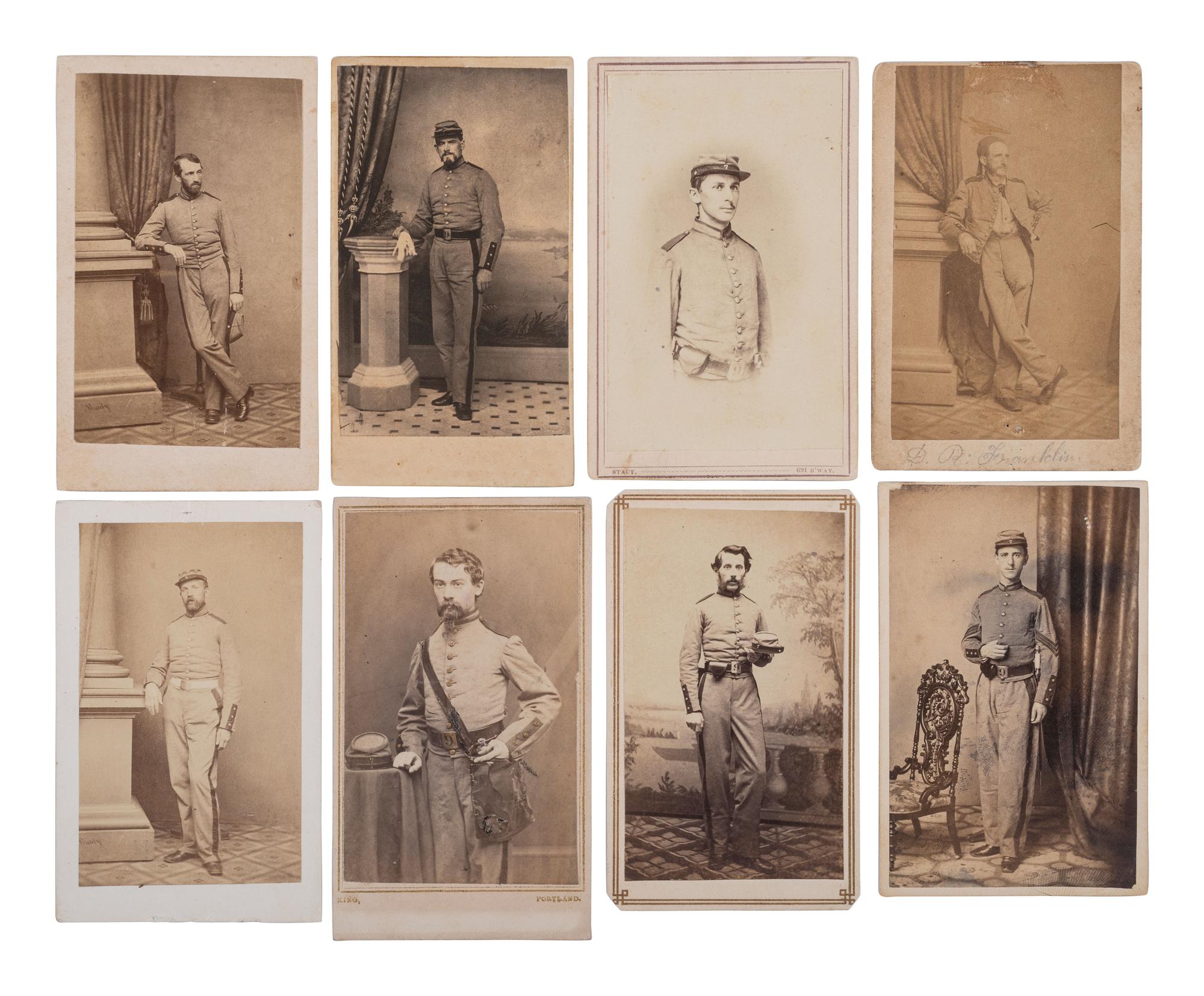 [CIVIL WAR]. A group of 26 CDVs of members of the 7th New York State Militia, Cos. G, H, K, and Engineers.