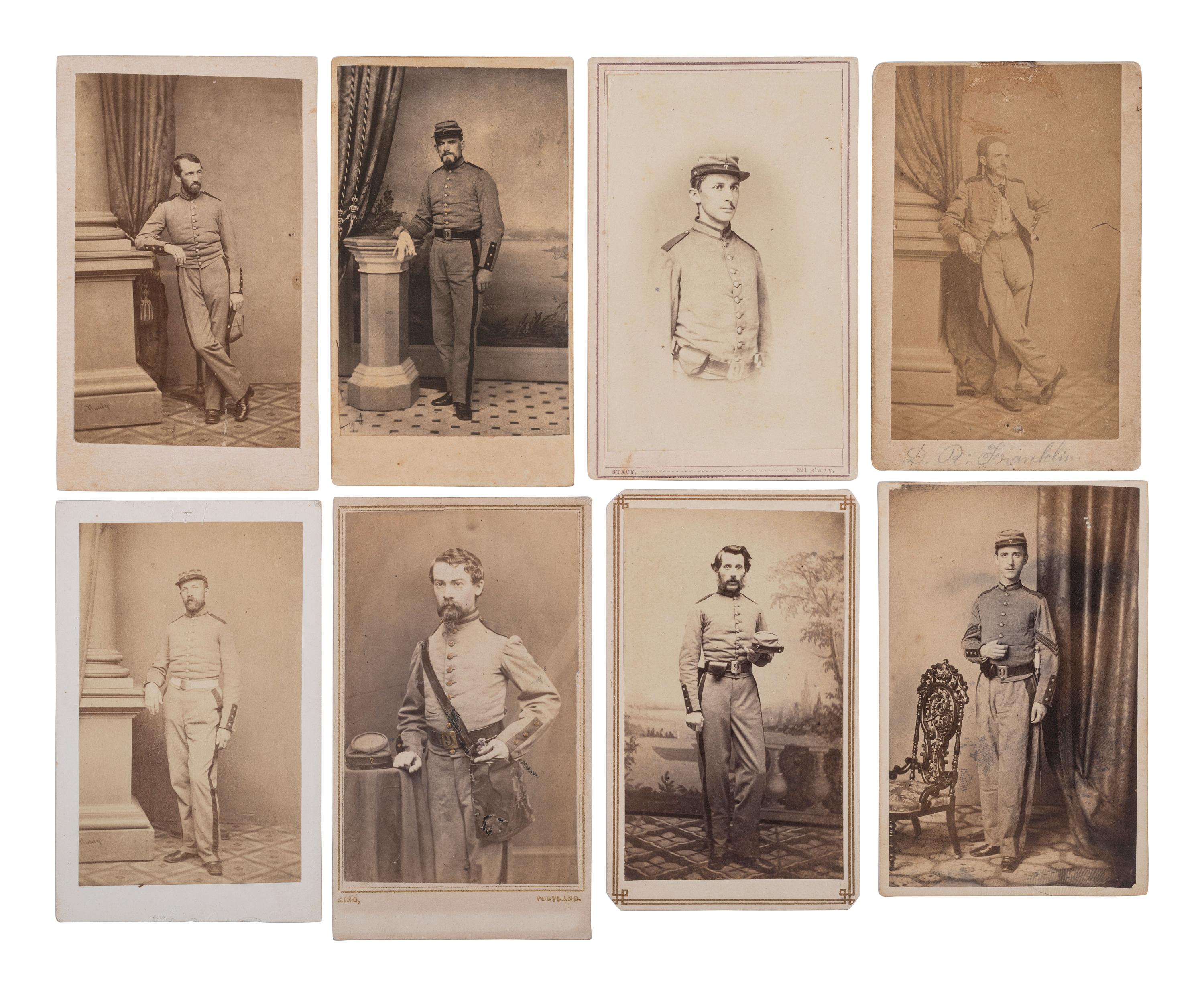 [CIVIL WAR]. A group of 26 CDVs of members of the 7th New York State Militia, Cos. G, H, K, and Engineers.
