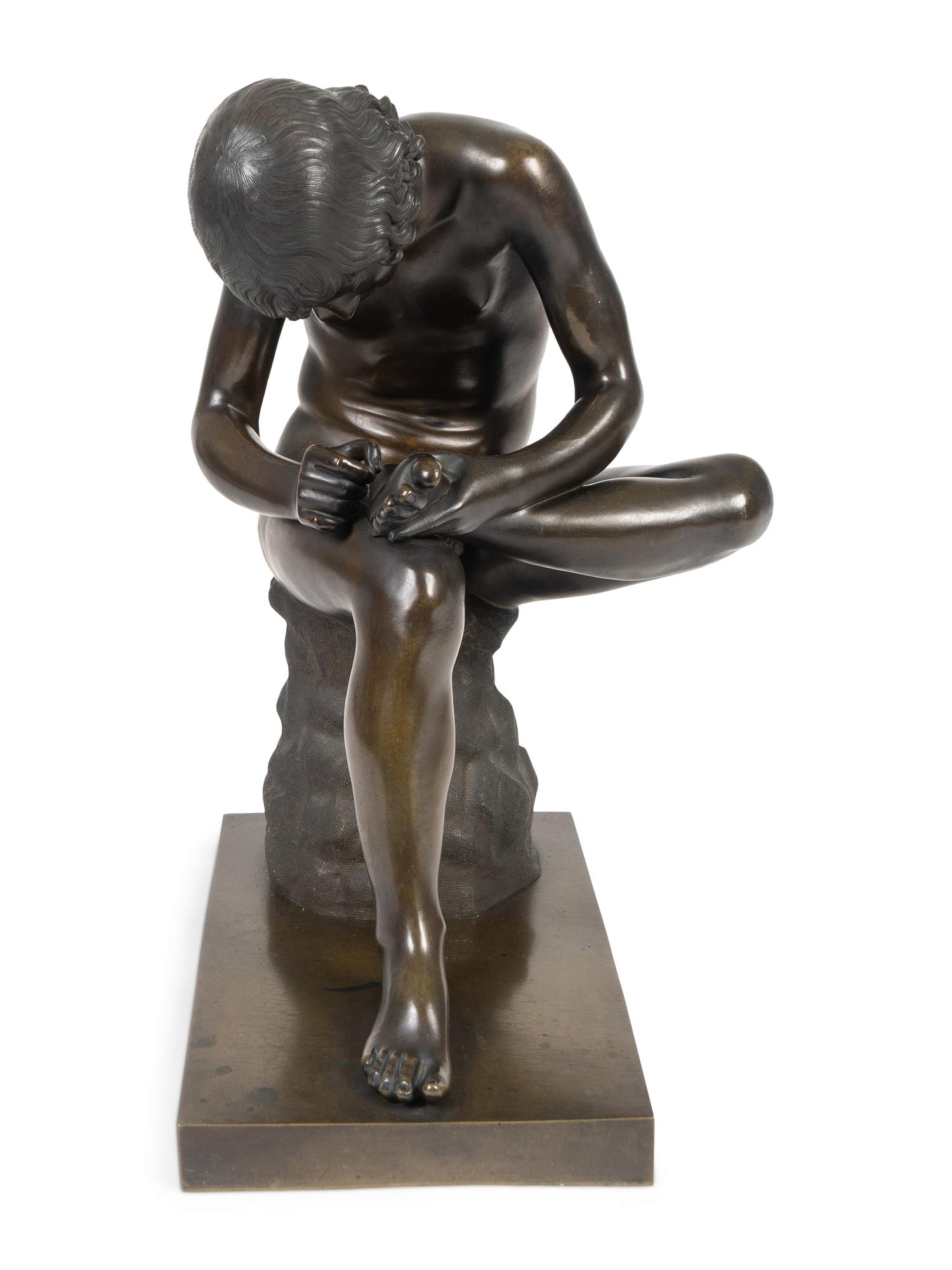 A Continental Bronze Figure of Spinario, After the Antique