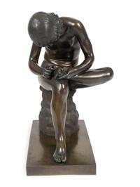 A Continental Bronze Figure of Spinario, After the Antique