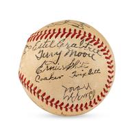 A 1941 St. Louis Cardinals Team Signed Autograph Baseball from The Collection of Lon Warneke (Beckett Authentication Services Letter of Authenticity)