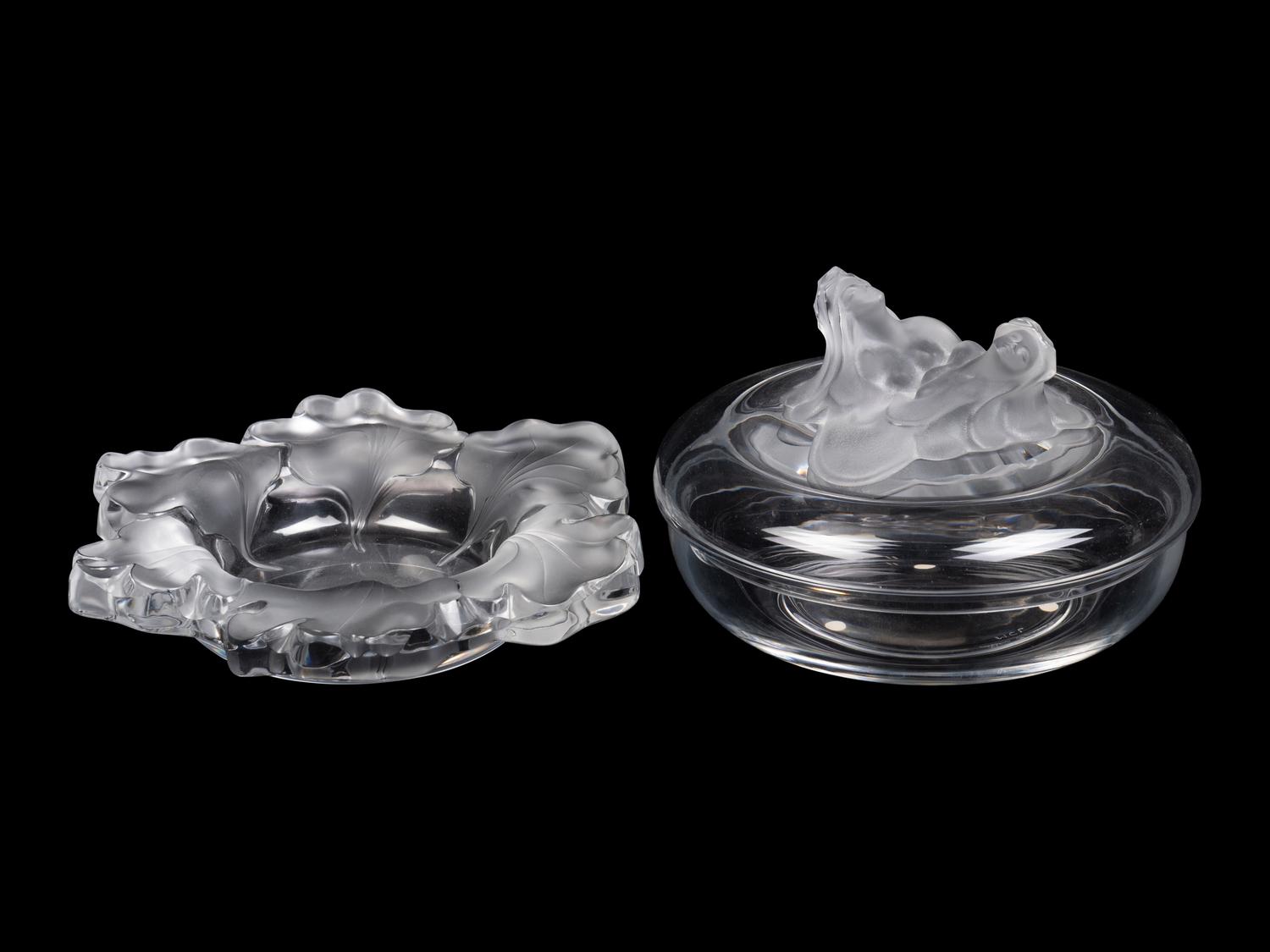 A Lalique Capucines Bowl and Another Lalique Bowl