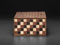 A Folk Art Paint Decorated Pine Box