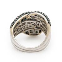 Diamond, Treated Blue Diamond, and White Gold Ring