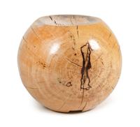 Spherical Wooden Stool Height 14 inches
