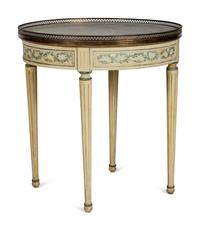 A Louis XVI Style Painted Bouillotte Table