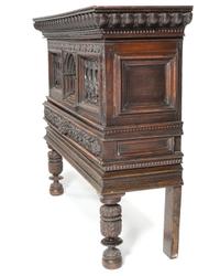 An English Gothic Revival Oak Court Cupboard