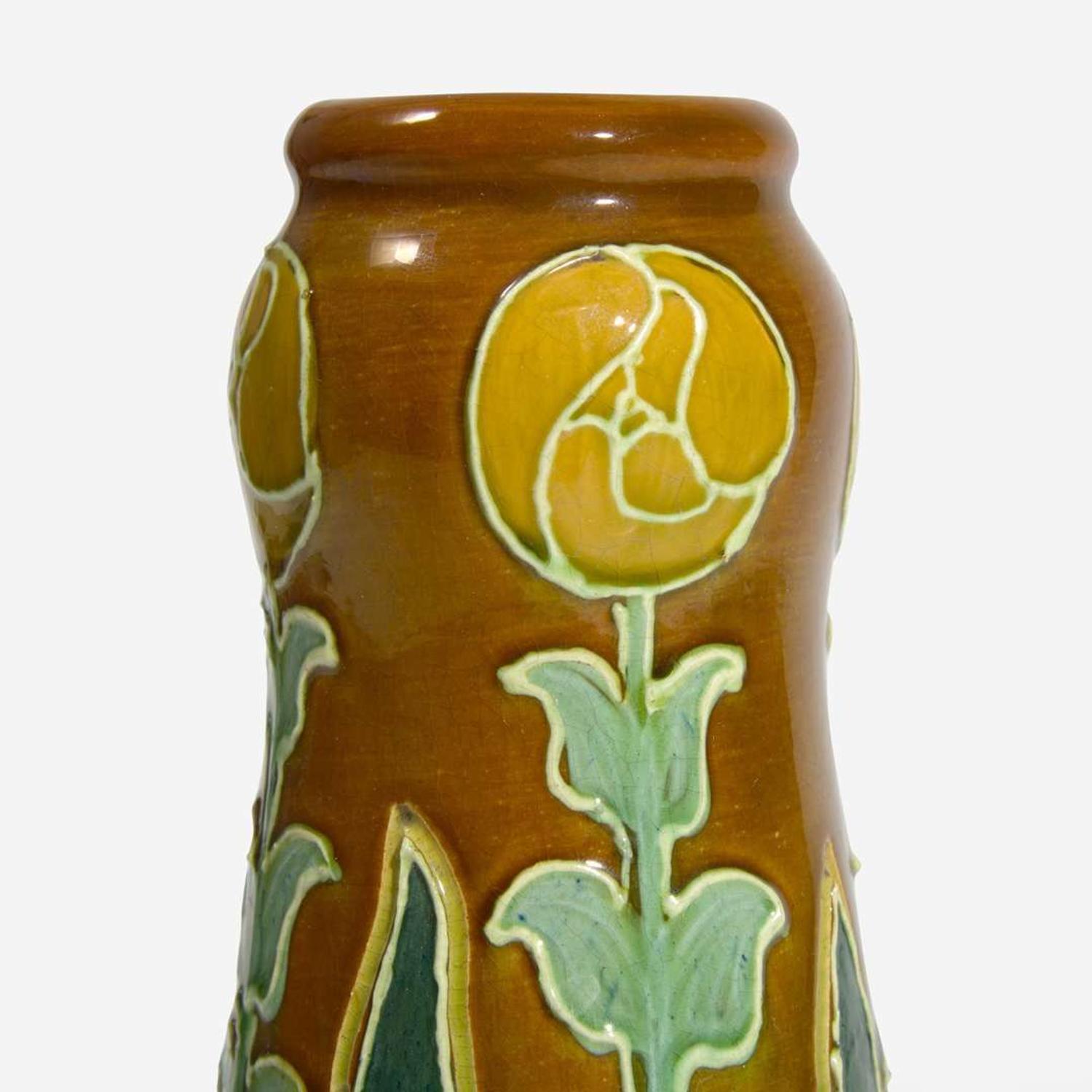 Frederick Hurten Rhead (British-American, 1880-1942) Rare Experimental Vase, Roseville, USA, 1904-1908