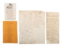 [POLITICS] -- [CIVIL WAR]. A group of 10 Ohio soldiers' ballots from the 1864 election, including Lincoln and Johnson.