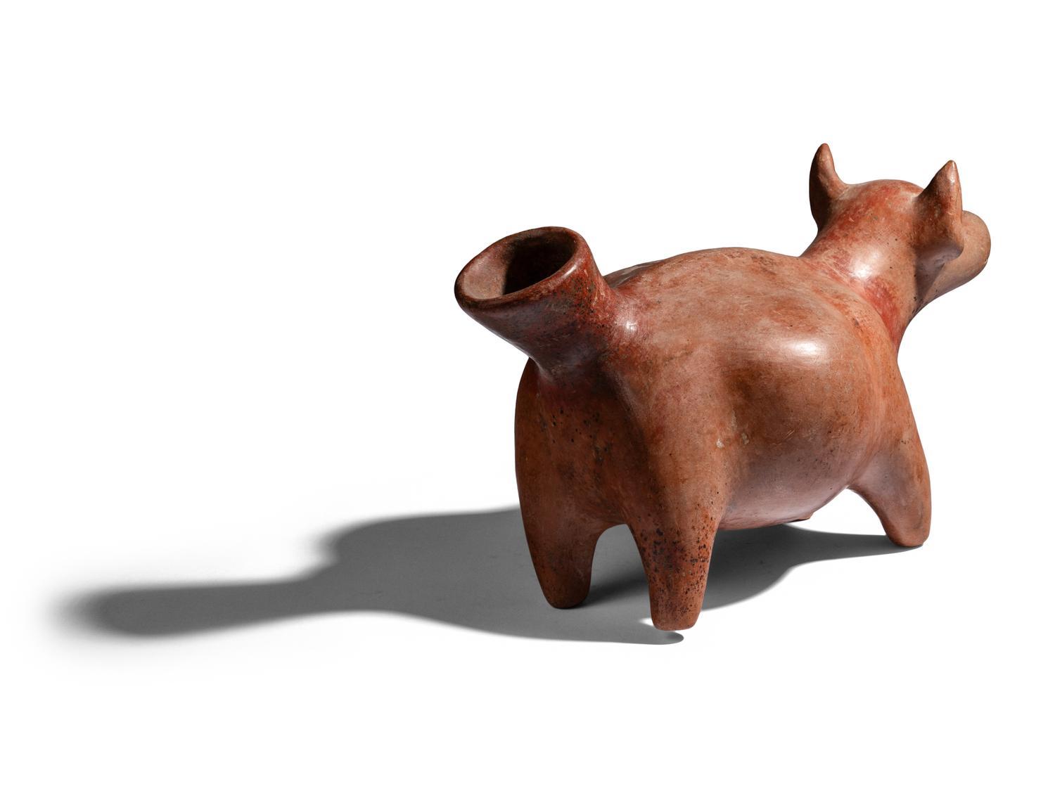 A Colima Effigy Dog Vessel