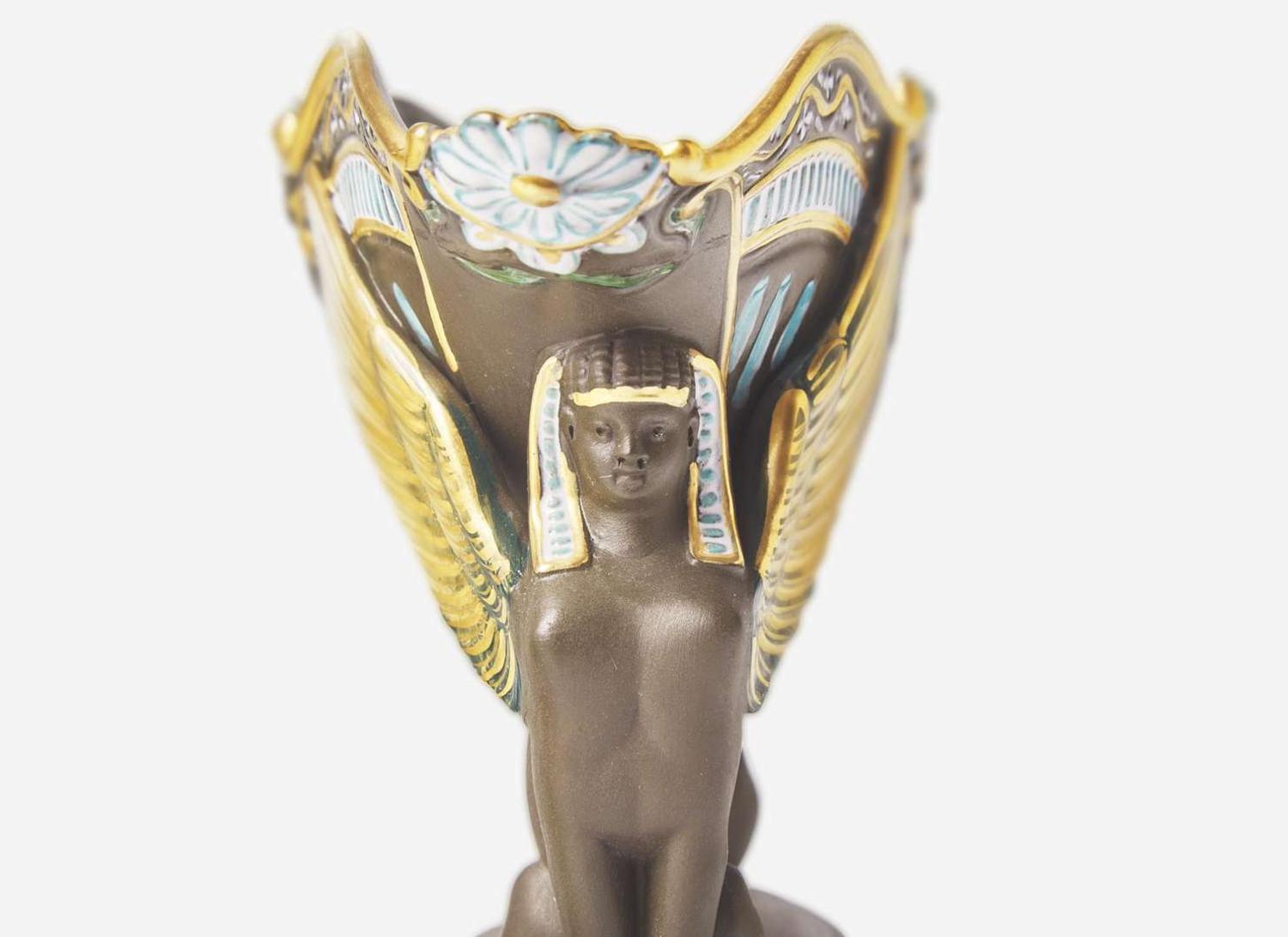 A George Jones Brown Stoneware "Sphinx Jardiniere", UK, 1870s