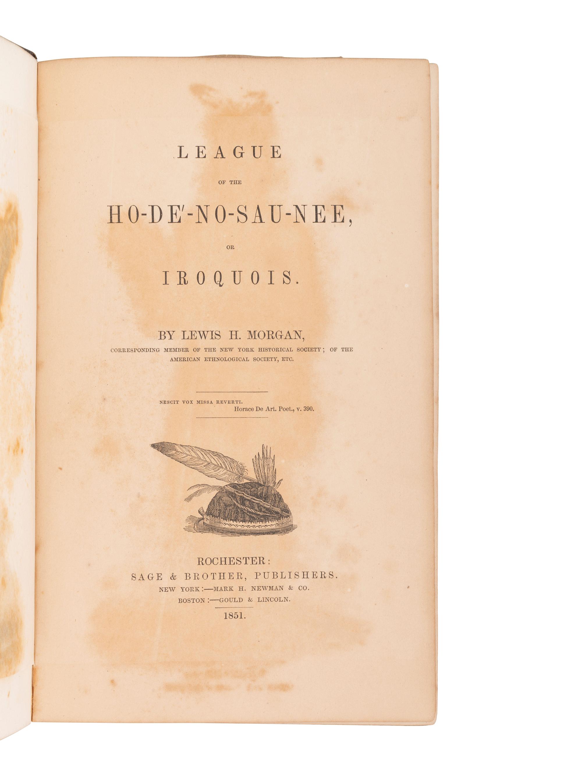 [IROQUOIS]. A group of 3 works about the Iroquois, comprising: