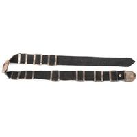 Navajo Silver and Coral Shadow Box Concha Belt