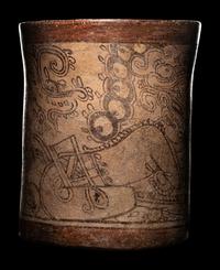 A Maya Codex Style Cylinder Vessel