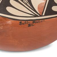 Sofia Medina (Zia, 1932-2010) — Polychrome Four-Color Pottery Canteen