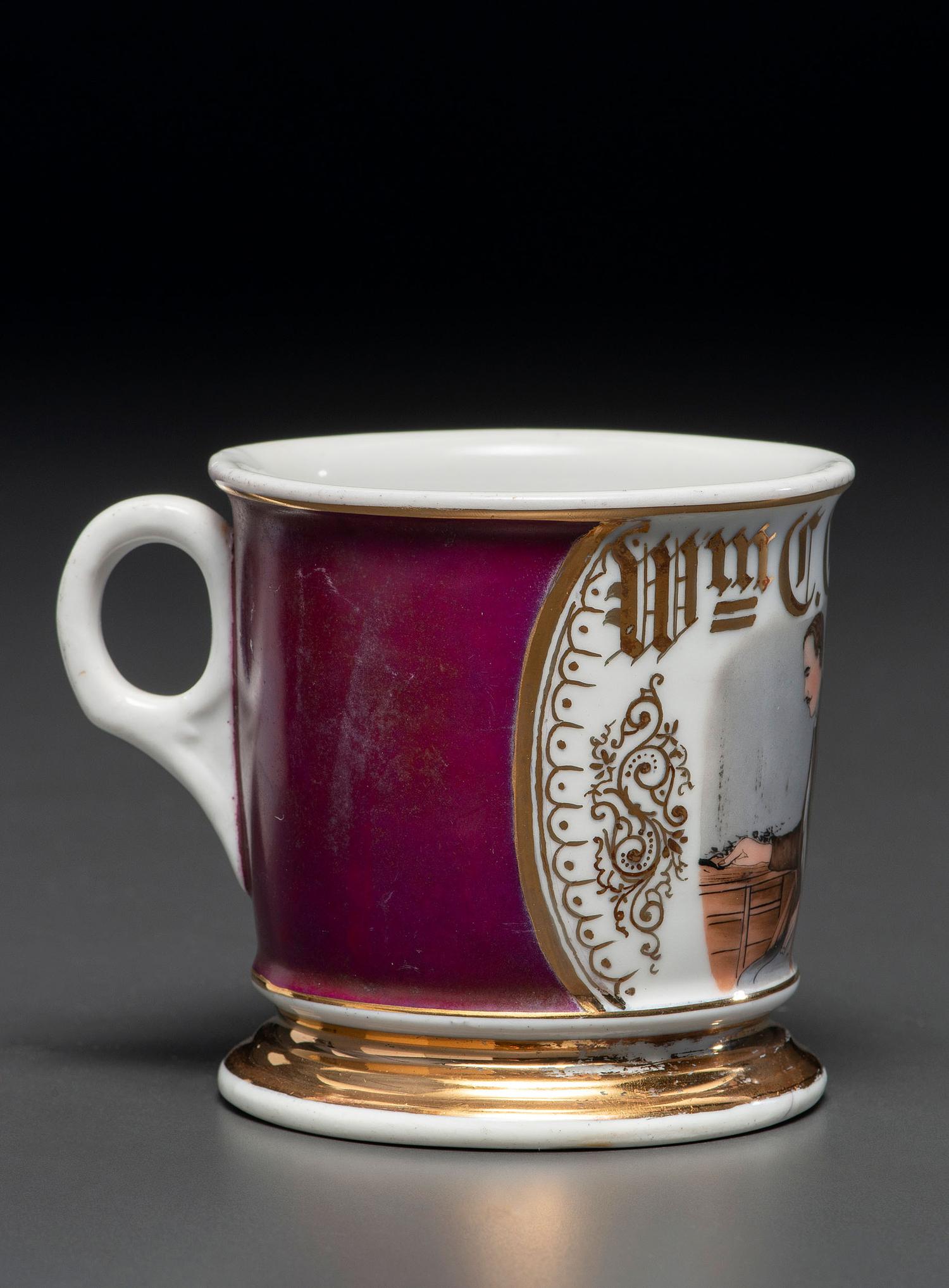 A Telegraph Operator's Porcelain Occupational Shaving Mug