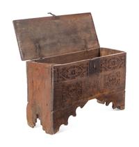A Jacobean Carved Oak Blanket Chest