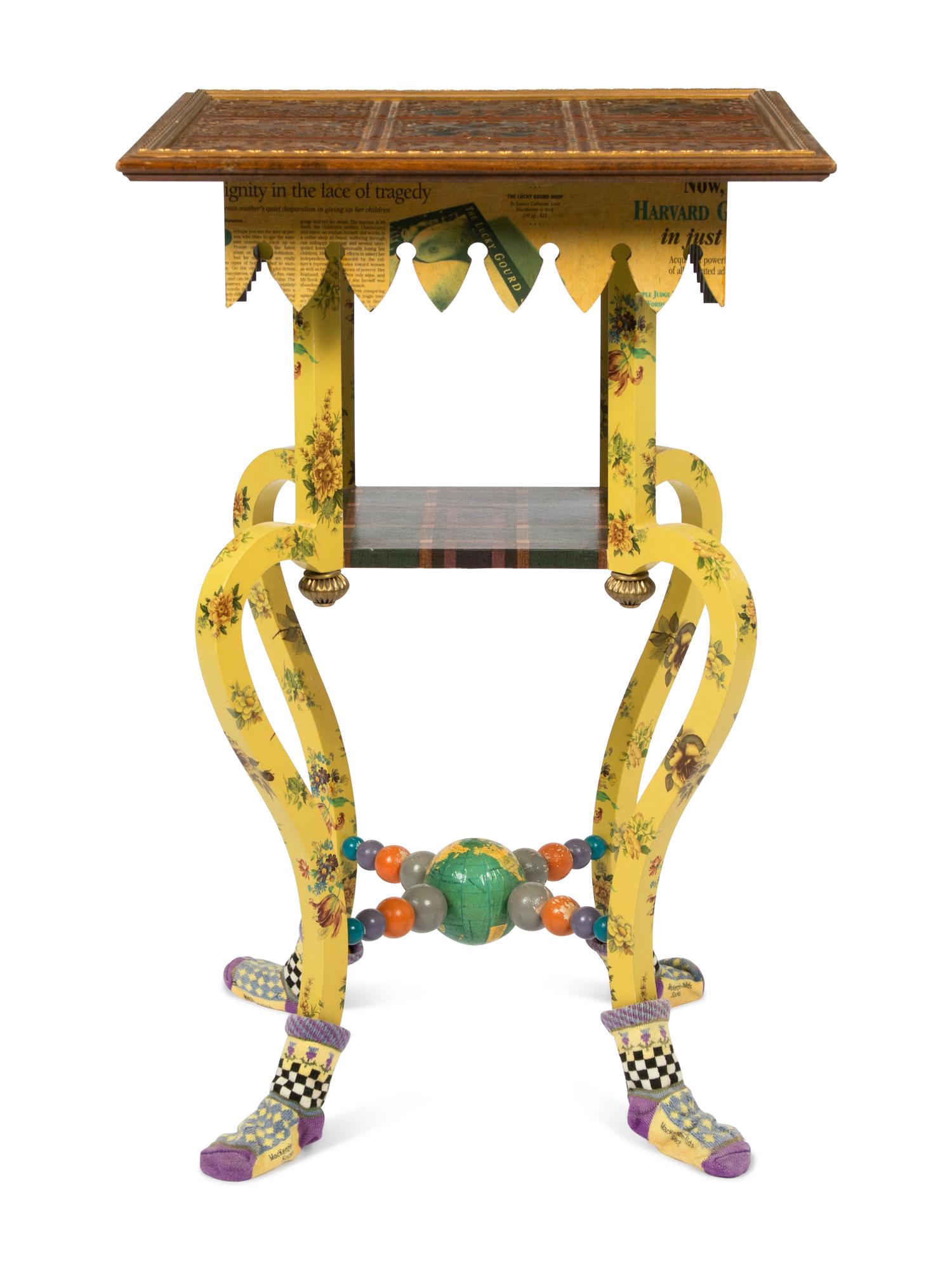 A Mackenzie-Childs Whimsical End Table