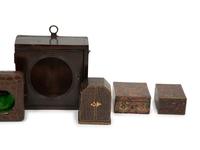 A Group of English and French Pocket Watch Boxes and Stands