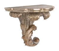 A Pair of Italian Carved and Silvered Wall Brackets