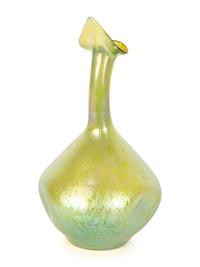 A Loetz Green Rosewater Sprinkler Vase
