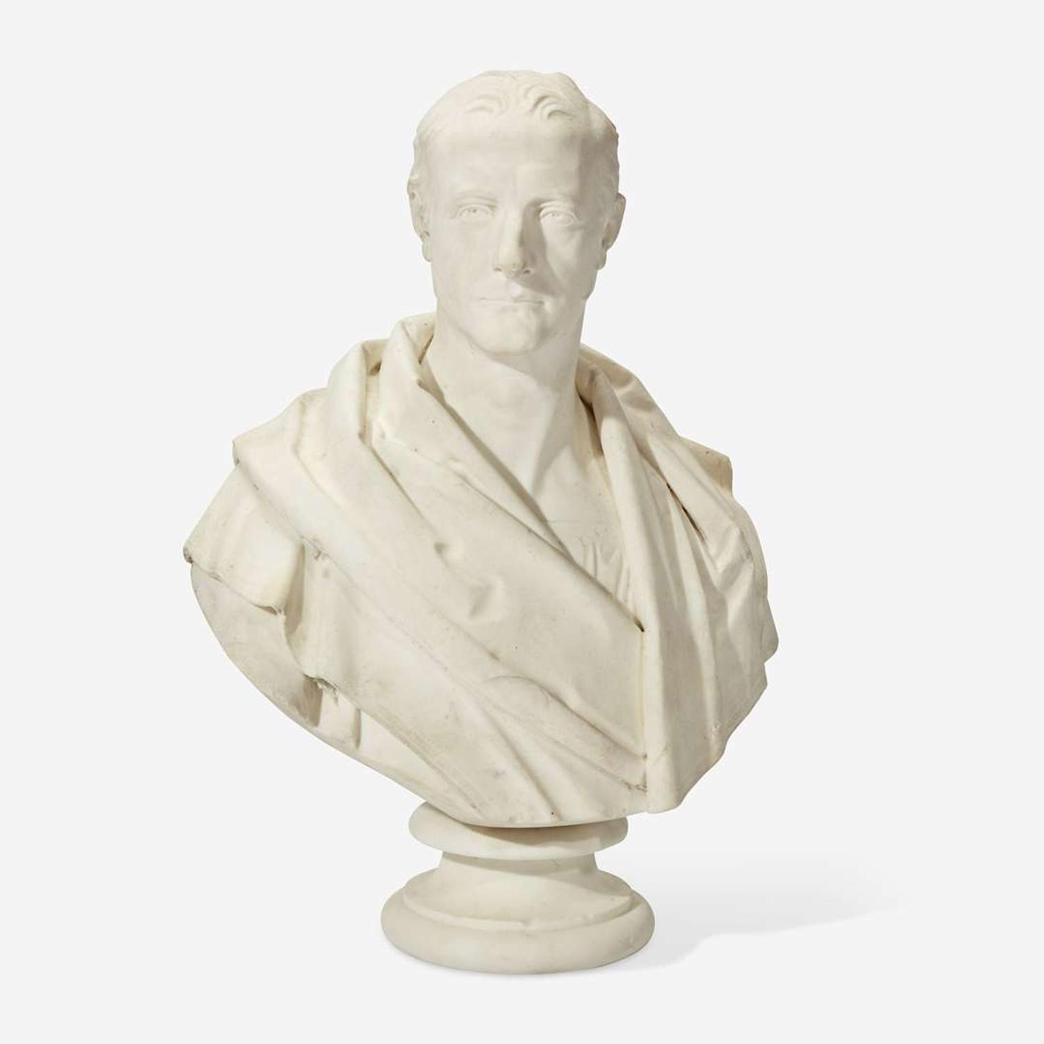 A Large Marble Bust of Caesar Dated 1843