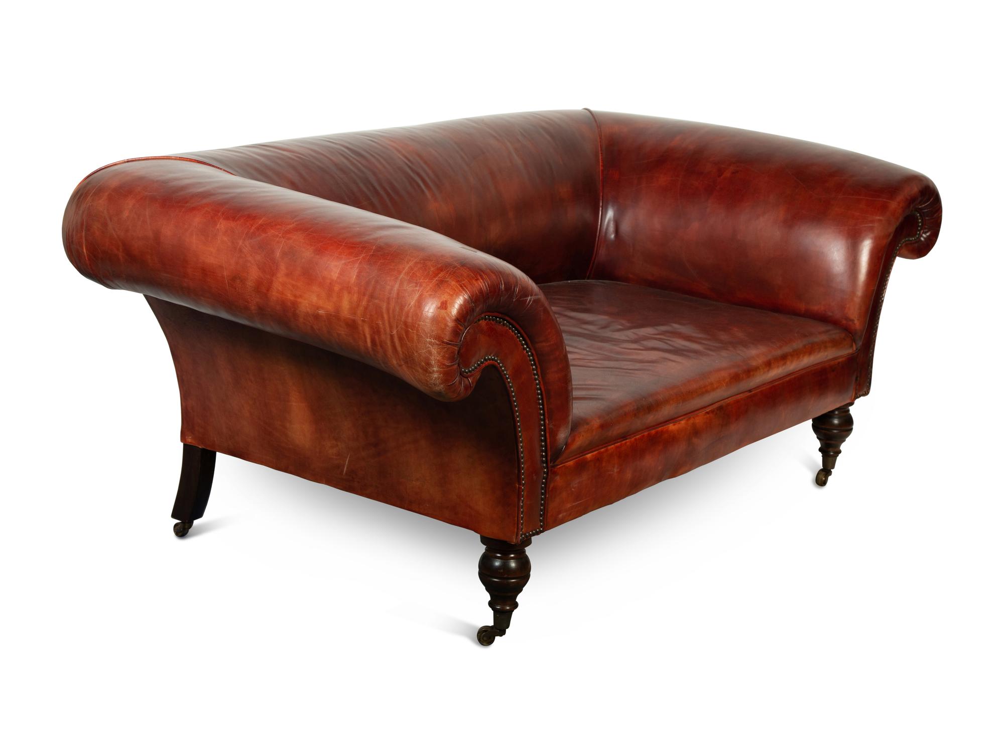 A George Smith Leather Sofa