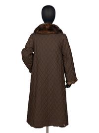 Maximilian Sable-Lined Quilted Coat