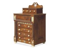 A Miniature Classical Mother-of-Pearl Inlaid Mahogany Chest of Drawers, Likely First Half 19th Century
