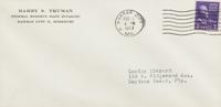TRUMAN, Harry S. (1884-1972). Facsimile letter signed ("Harry Truman"), to Lucius Shepard, Kansas City, Missouri, 10 February 1953.