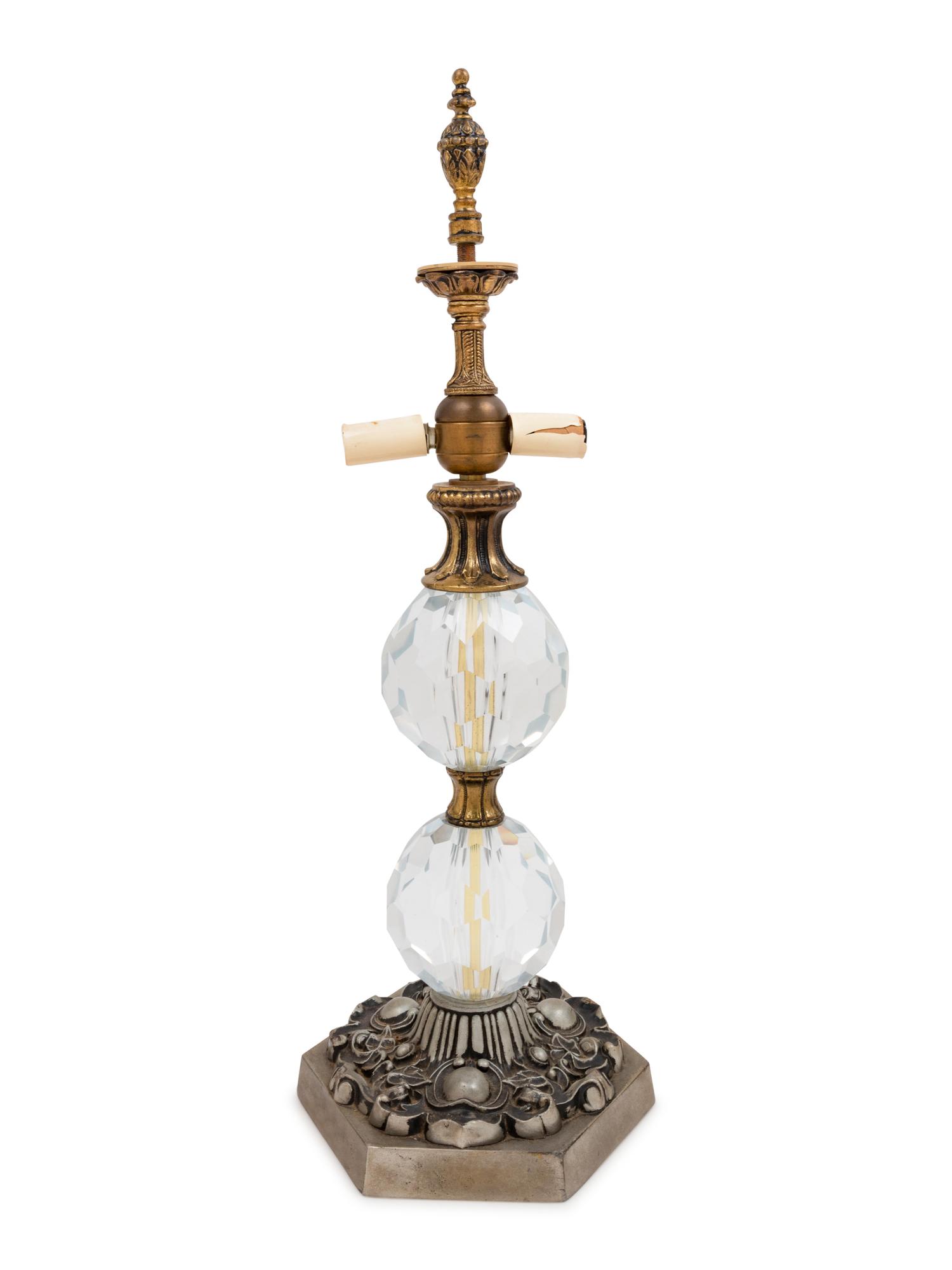 A Cut Glass Table Lamp