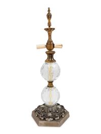 A Cut Glass Table Lamp