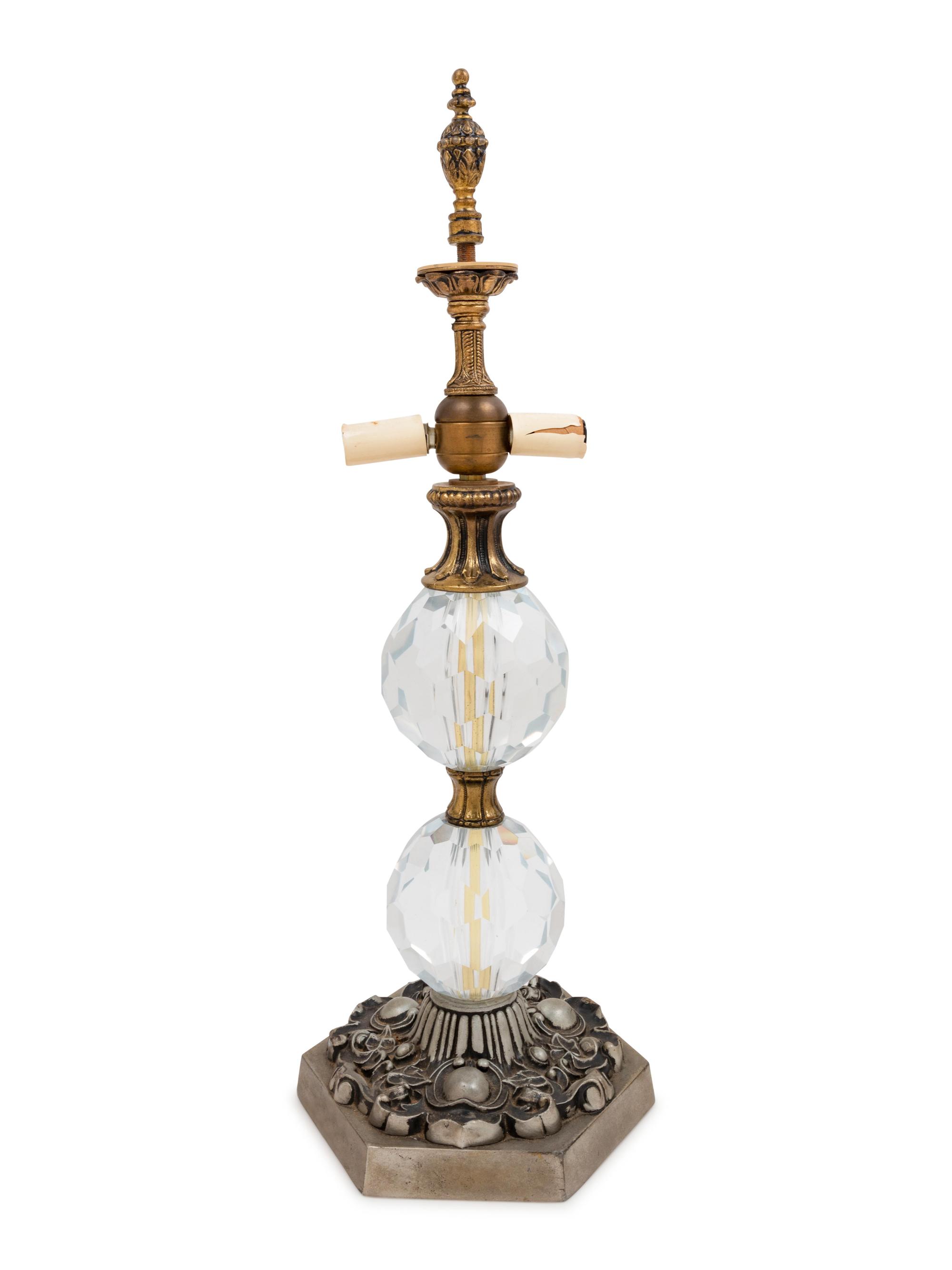 A Cut Glass Table Lamp