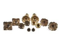 A Group of English and German Brass Candlesticks