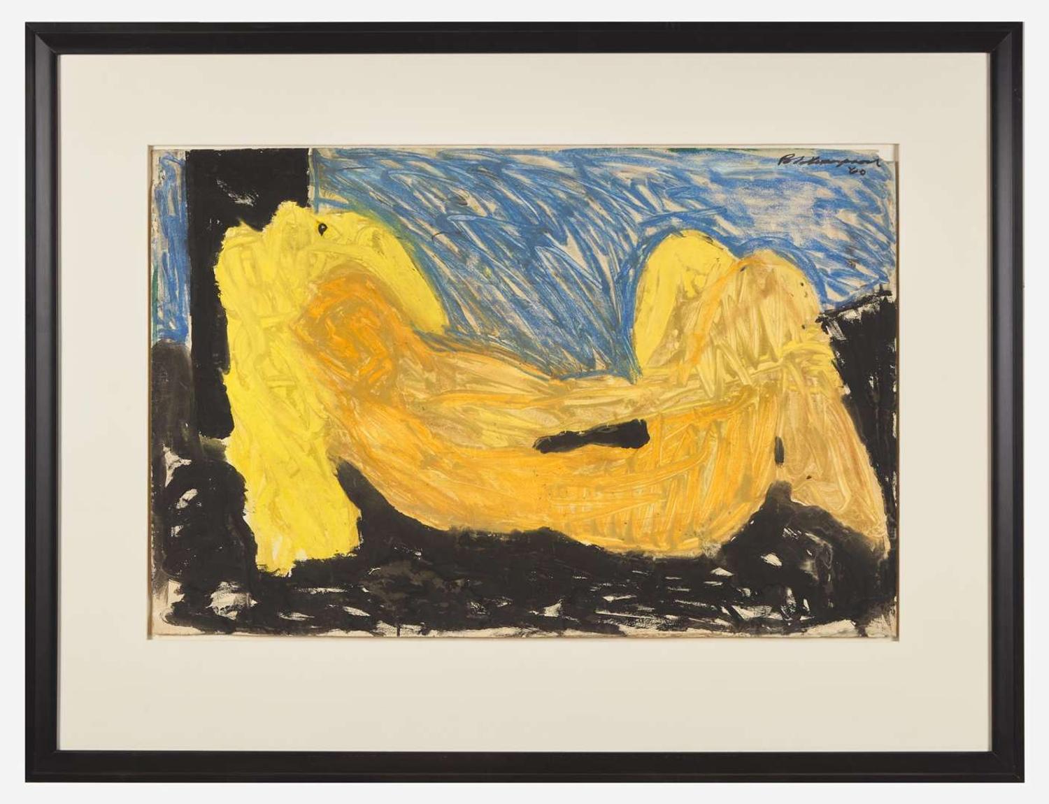 Bob Thompson (American, 1937-1966) - Golden Nude