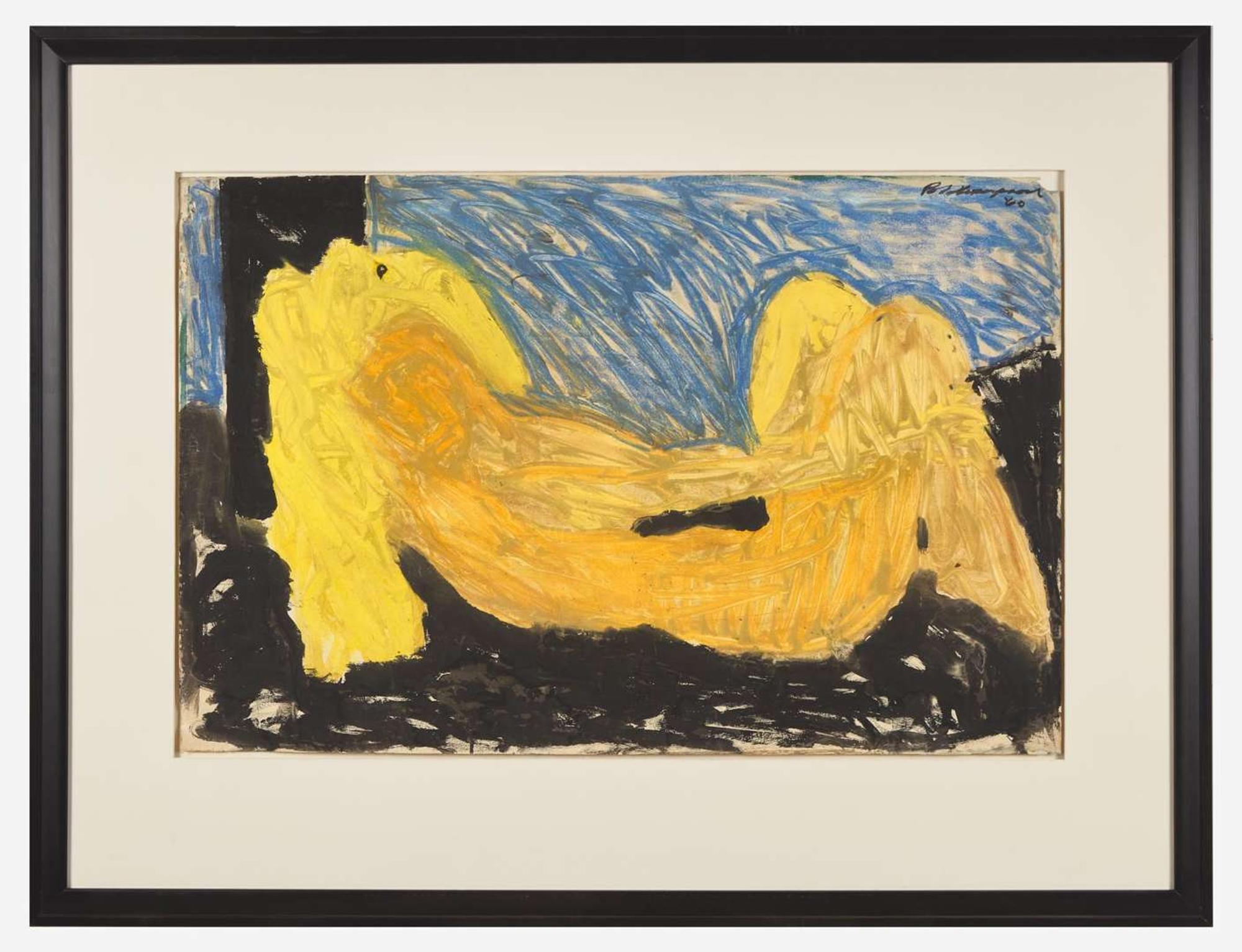 Bob Thompson (American, 1937-1966) - Golden Nude