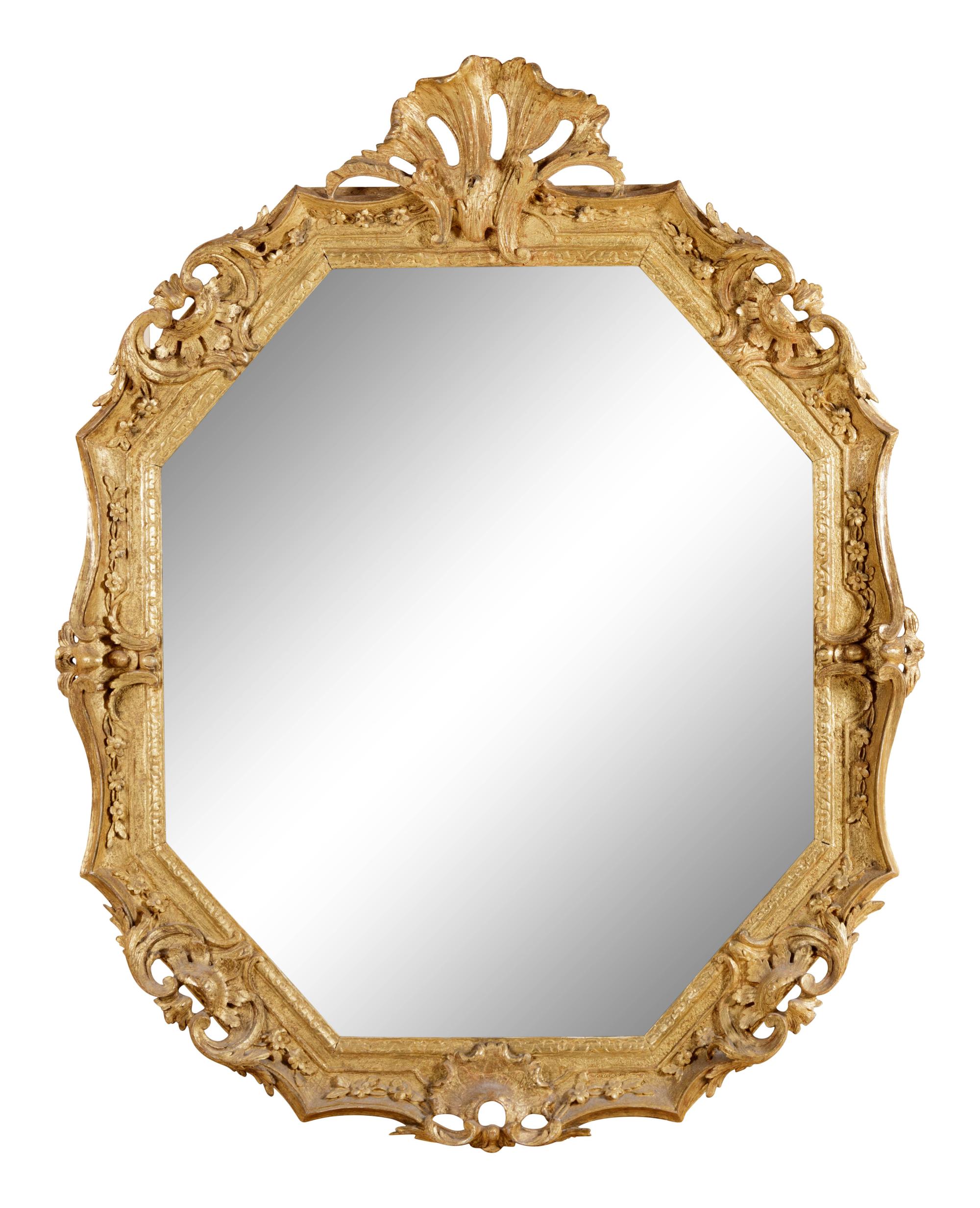 A Continental Giltwood Mirror