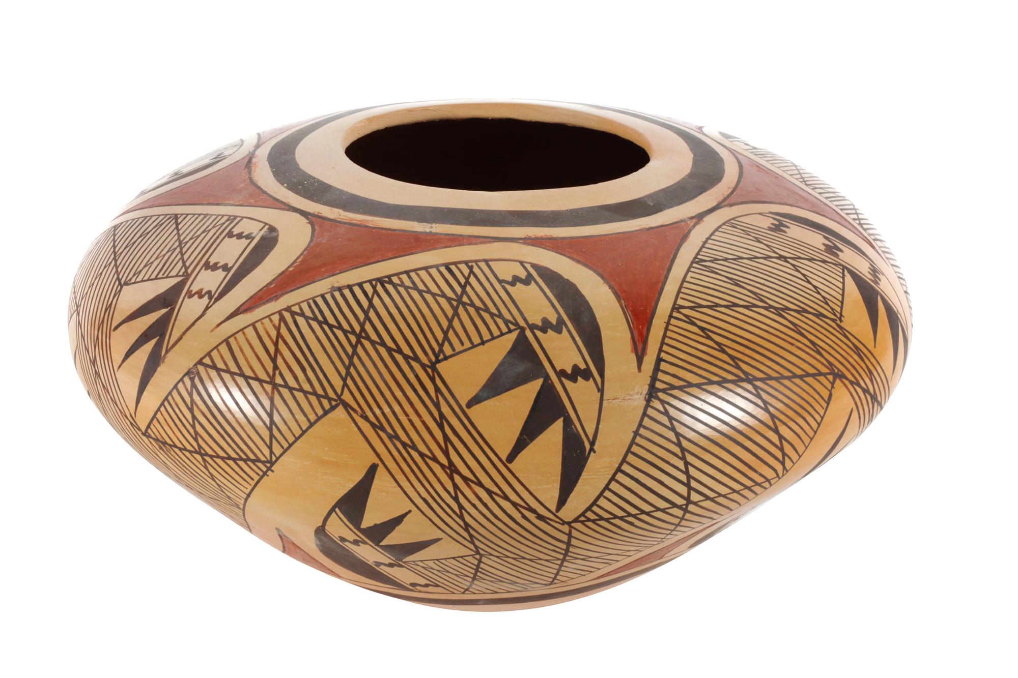 Vernida Polacca Nampeyo (Hopi, b. 1955), Polychrome Jar Height 5 3/4 x diameter 9 1/4 inches