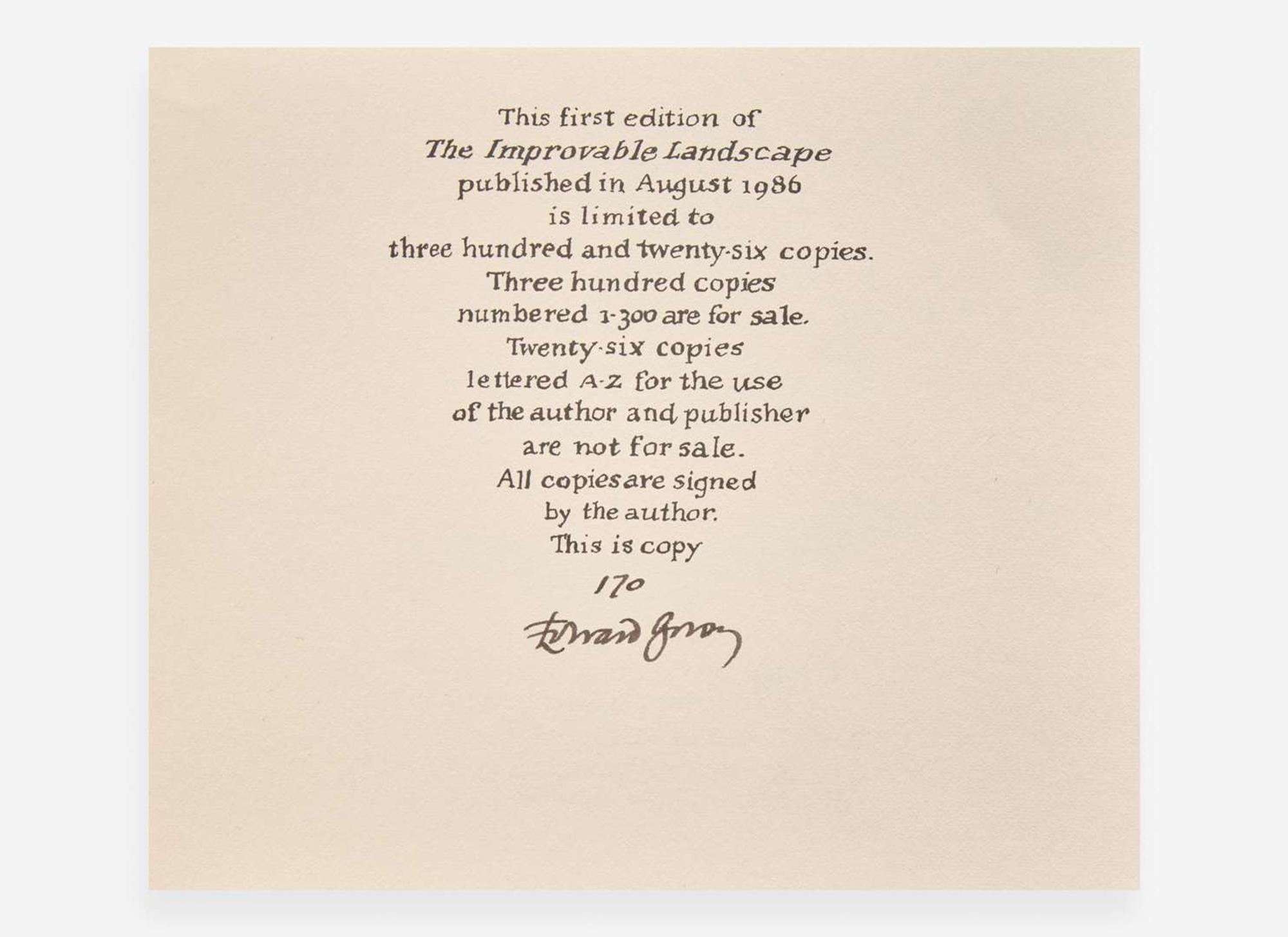 [Children's & Illustrated] Gorey, Edward: Group of 9 Signed Albondocani Press Publications