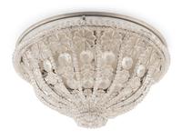 A Beaded Flush-Mount Chandelier in the Style of Maison Baguès