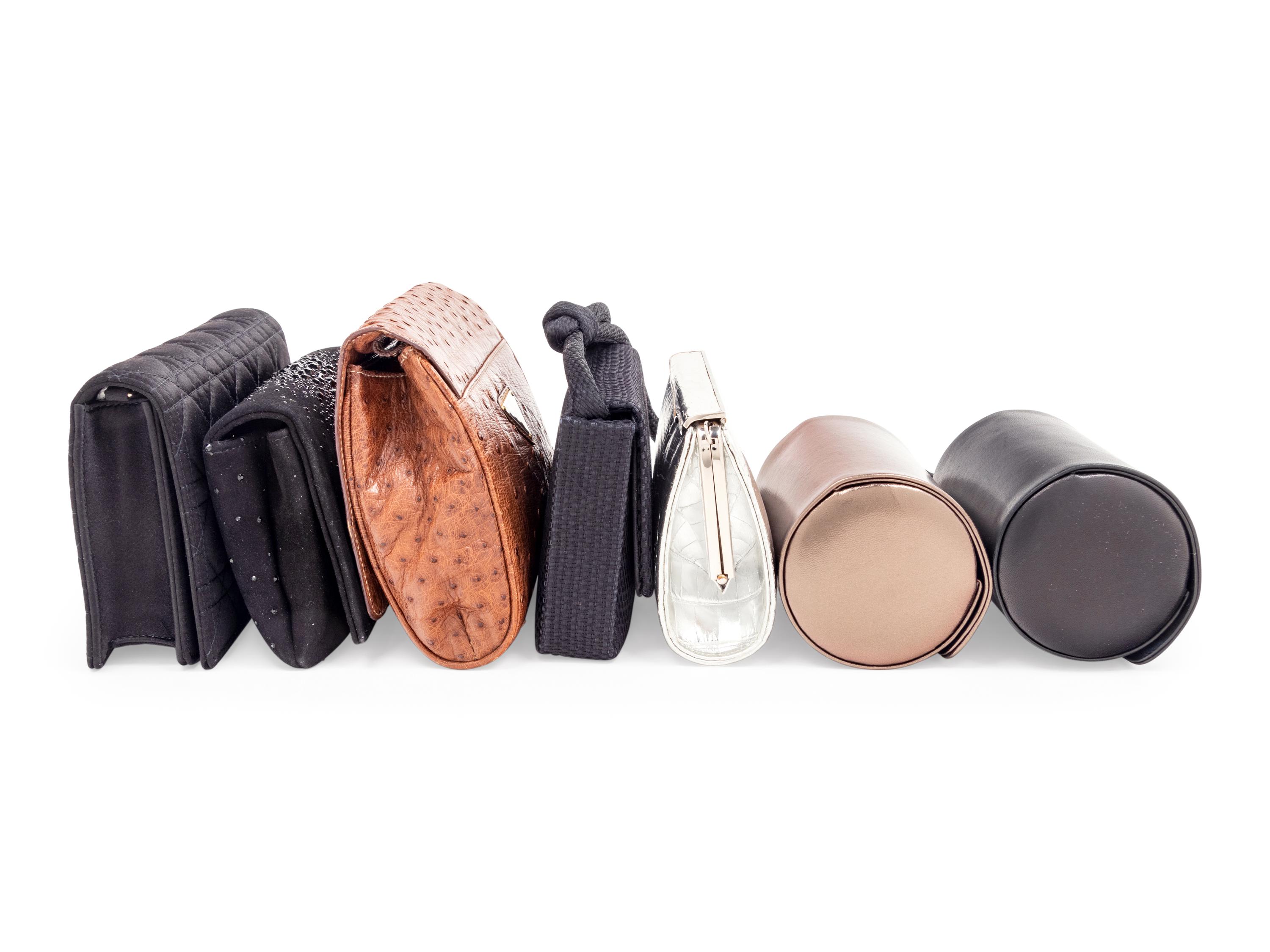 Seven Designer Bags: One Dior, Two Ralph Rucci, One Giorgio Armani, One Prada, One Lana Marks, and One Unlabeled