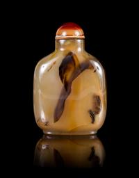 A Shadow Agate Snuff Bottle Height 2 3/4 inches.