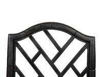 A Set of Six Chinese Chippendale Style Black-Painted Dining Chairs
