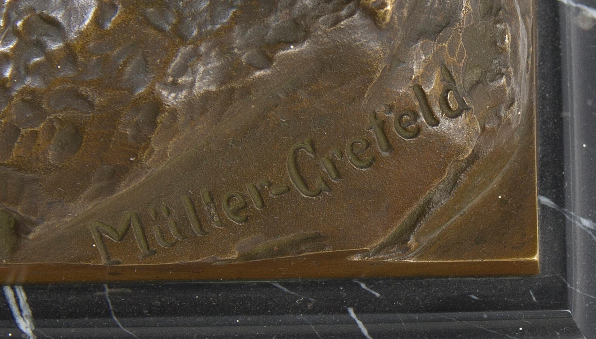 A German Bronze Figure, after Adolph Muller-Crefeld (1863-1934), Height 15 1/2 inches.